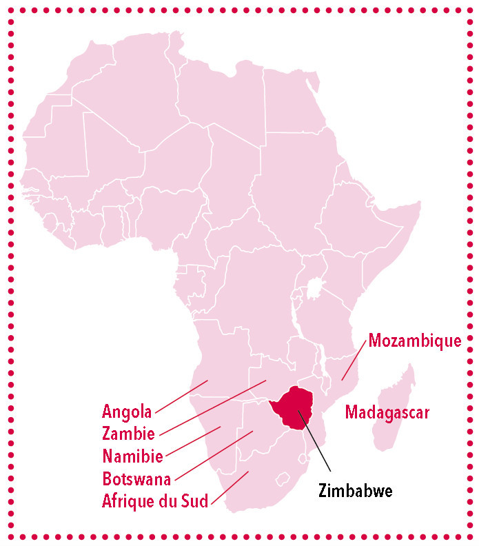 101 Zimbabwe carte