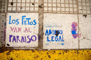 Pro choice street art in Argentina