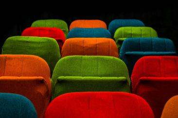 assorted-color fabric chairs