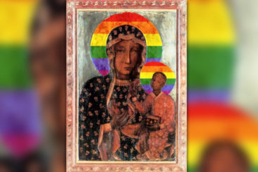 Virgin Mary rainbow LGBT