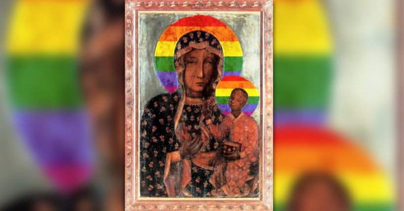 Virgin Mary rainbow LGBT