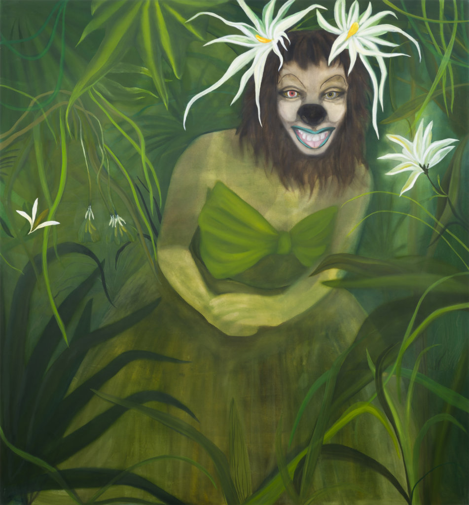 Lydia Maria Pfeffer Dream in Green 2021 Oil on canvas 213.4 x 198.1 cm 84 x 78 in Unique